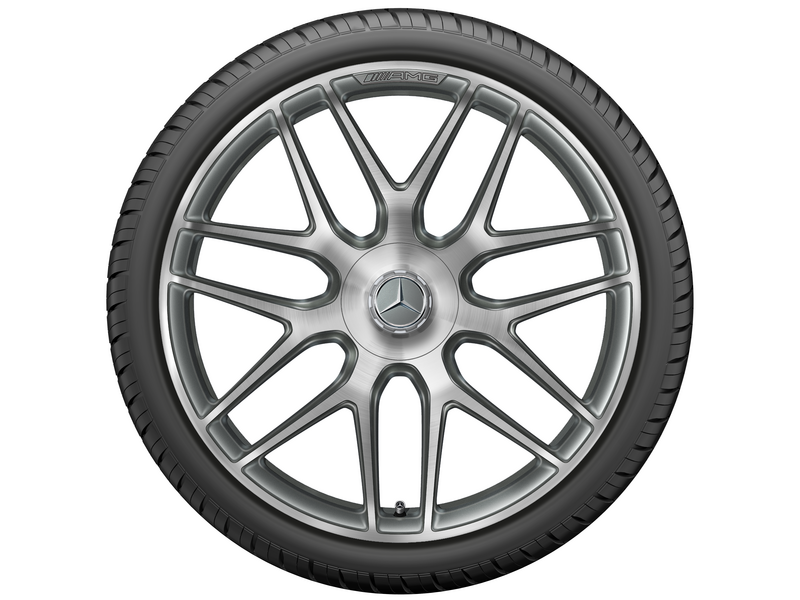 AMG forged wheel in cross-spoke design, 55.9 cm (22-inch), GLE, 325/35 R22/, titanium gray, A16740157017X21