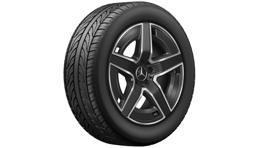 AMG 5-Speichen-Rad, 48,3 cm (19 Zoll), glanzgedreht, GLC, 255/50 R19/, schwarz, A25440105007X23