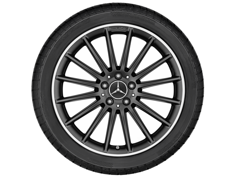AMG multi-spoke wheel, 48.3 cm (19-inch), high-sheen rim flange, CLA/ A-Class, 235/35 R19/, matt black, A17640105027X36