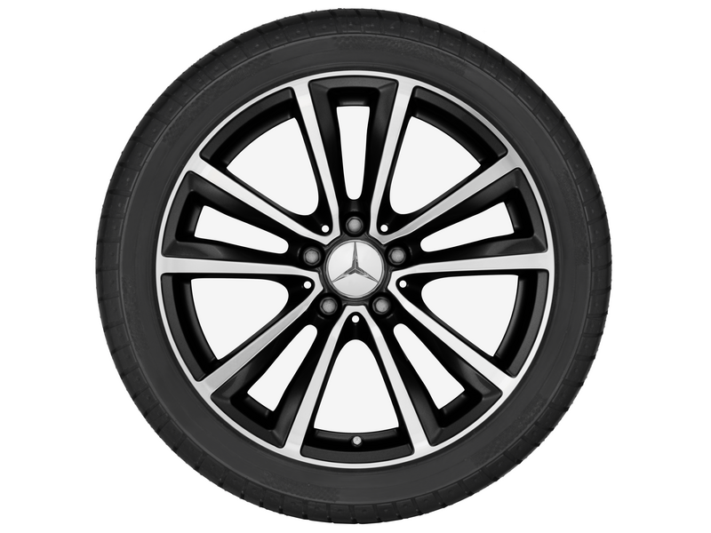 5-twin-spoke wheel, gloss black, Continental, ContiSportContact 5 MO, 225/40 R18 92Y XL, summer, Q44024111147A