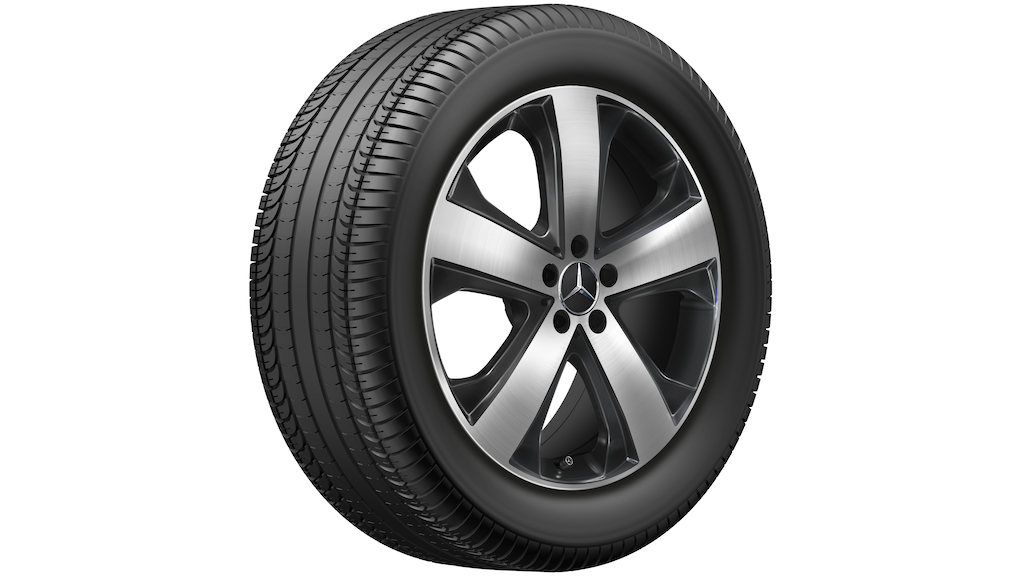 5-Speichen-Rad Schwarz Glanzgedreht