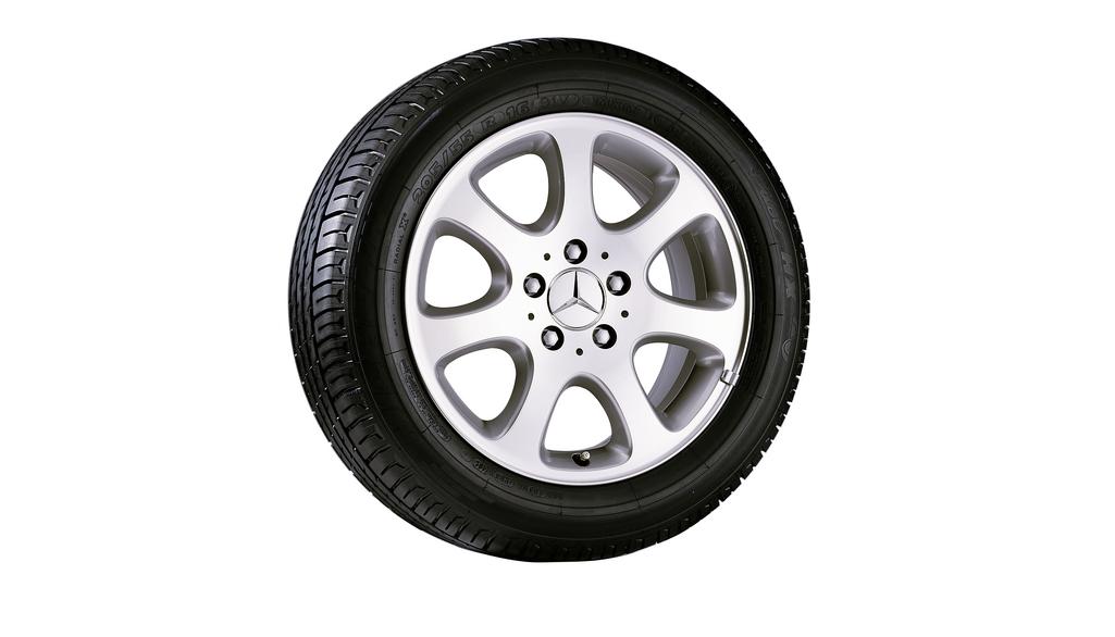 7-spoke wheel, Cygnus, 43.2 cm (17 inch), SLK-SLC/ CLK, 245/40 R17/, titanium silver, B66474181