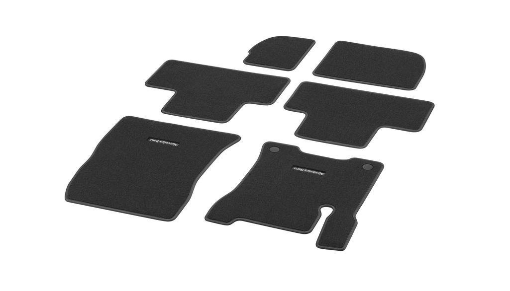 Tappetini in velluto CLASSIC, set da 6 pezzi, EQB, nero, A24368095019A84