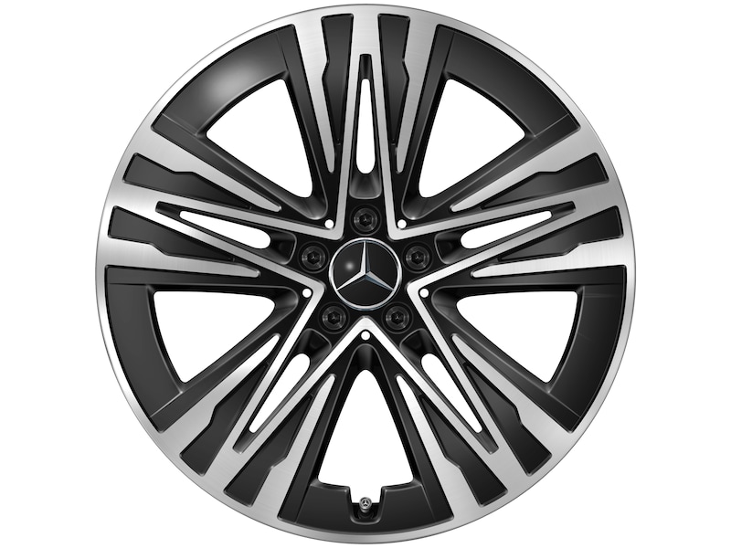 Mercedes-Benz Original Winter-Komplettrad 5-Loch Aero schwarz glanzgedreht , Goodyear, UltraGrip Performance 3 MO, 235/50 R20 104 H XL, Winter, Q440301410460