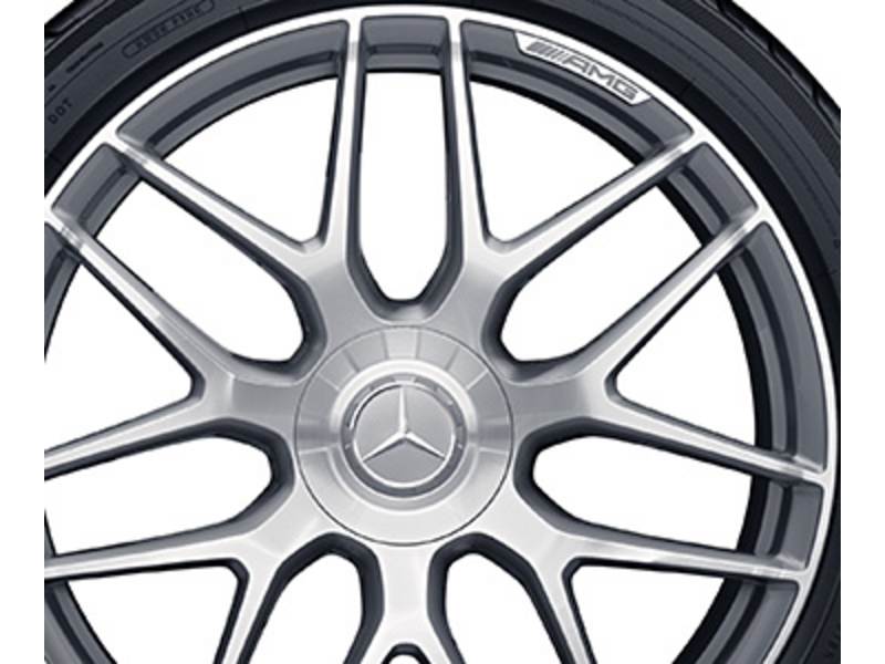 AMG Schmiederad im Kreuzspeichen-Design, 53,3 cm (21 Zoll), glanzgedreht, GLC, 265/40 R21/, titangrau, A25340140007X21