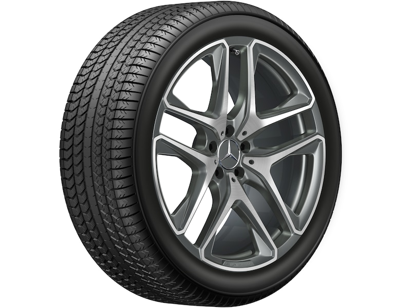 Mercedes-Benz Genuine AMG 5-twin-spoke complete winter wheel, titanium gray, high-sheen, Continental, WinterContact TS 870 P MO1, 315/40 R21 115 V XL, winter, Q440301110550