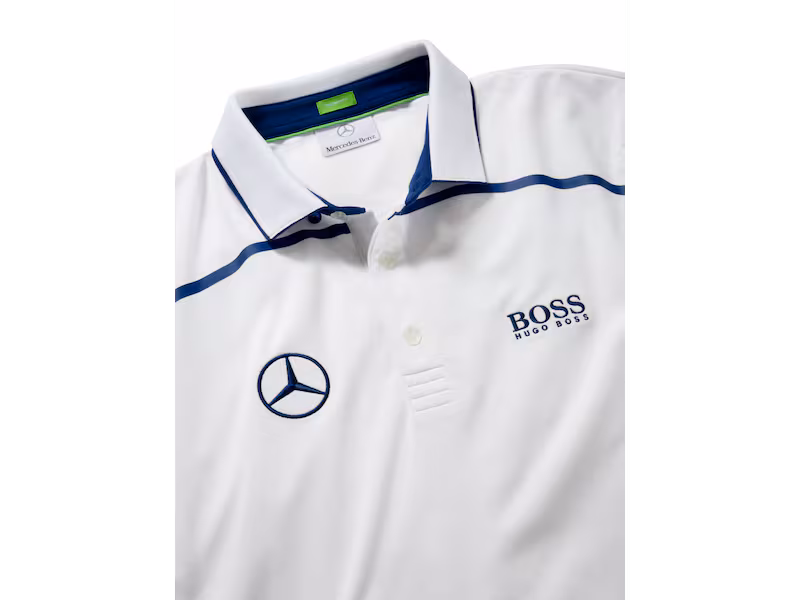 Poloshirt Herren, weiß/navy, B6695816