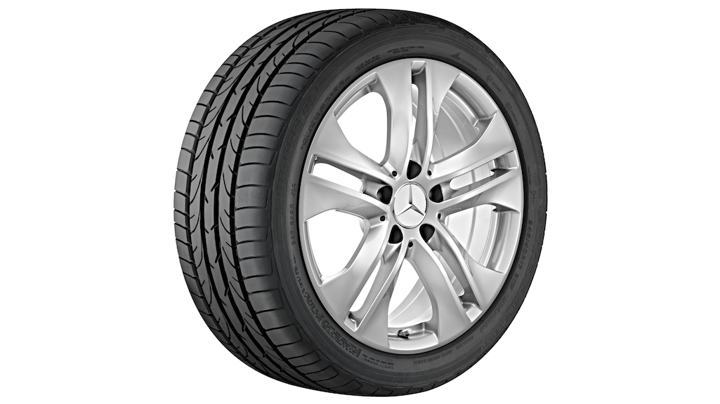 5-twin-spoke wheel, 43.2 cm (17-inch), E-Class, 235/45 R17/, titanium silver, A20740106029765