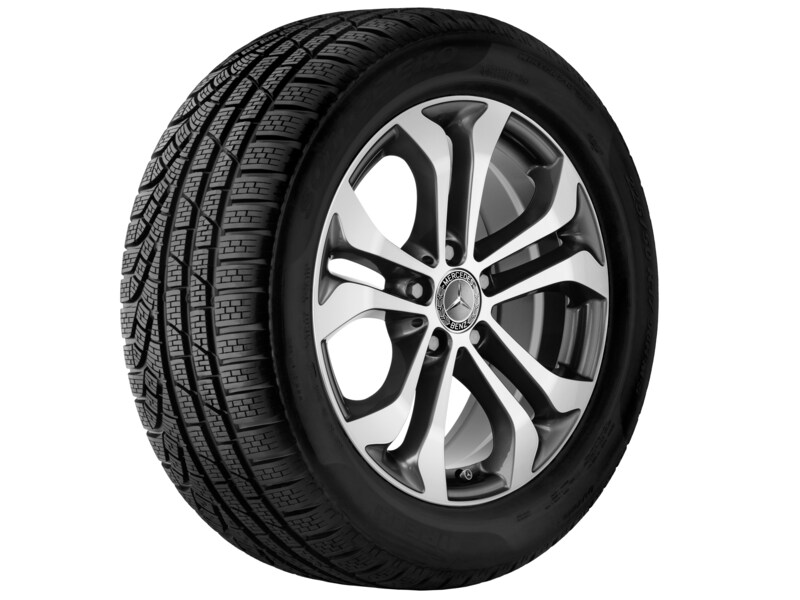 5-Doppelspeichen-Rad Himmalaygrau Glanzgedreht, Pirelli, Scorpion Winter MO, 235/65 R17 104H, Winter, Q440301710710G22021