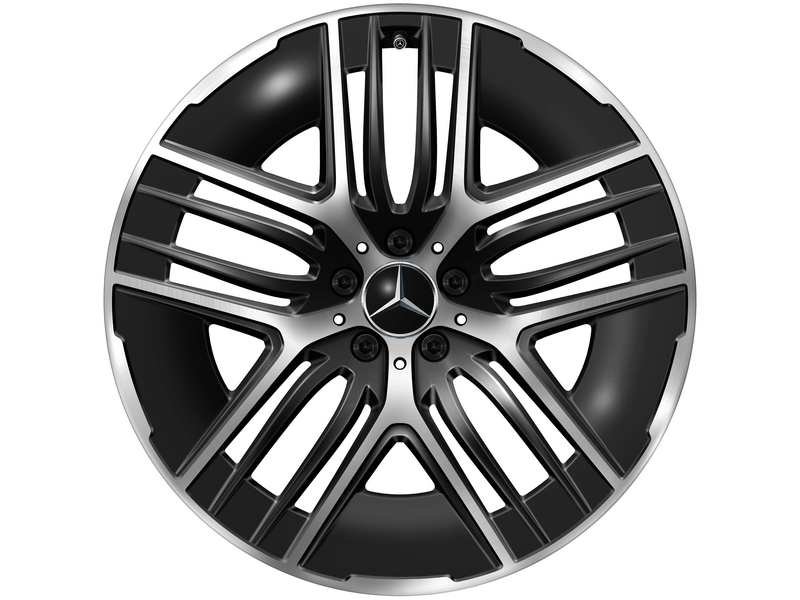 5-Y-Speichen-Rad, Aero, 53,3 cm (21 Zoll), glanzgedreht, mit Zusatzspeichen, EQE, 265/40 R21/, schwarz, A29440108007X23