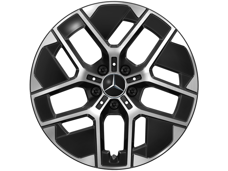 5-Y-Speichen-Rad, Aero, 45,7 cm (18 Zoll), glanzgedreht, GLC, 225/55 R18/, schwarz, A21440129007X23