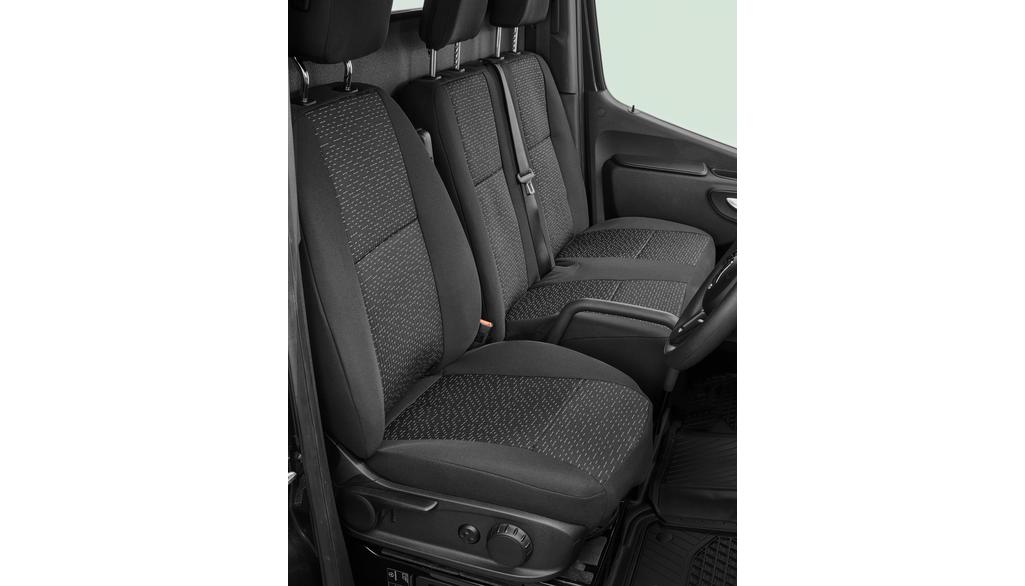 Seat cover, double passenger seat, right, front, Sprinter, black, A9079703700 Seat cover, double passenger seat, right, front, Sprinter, black, A9079703700