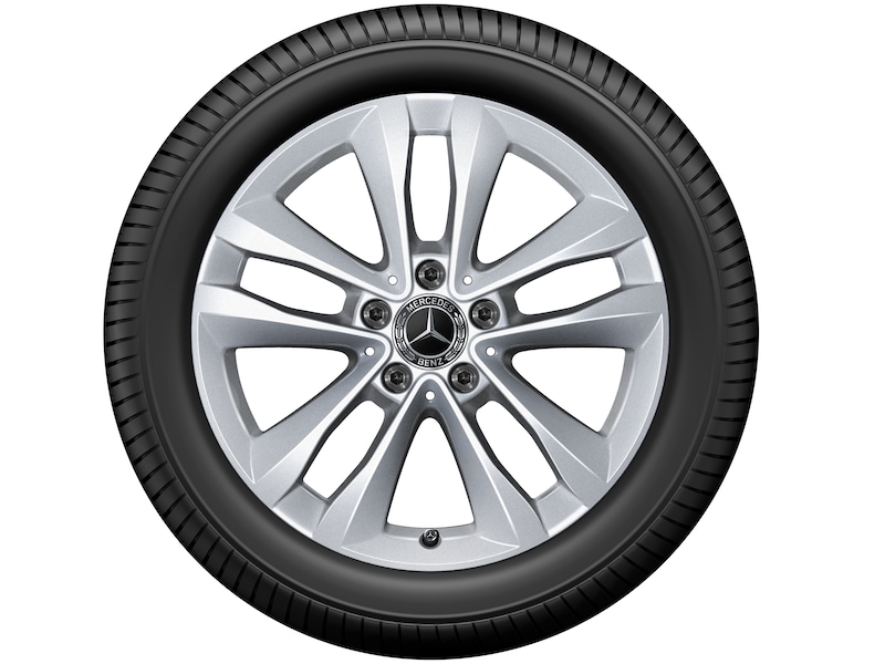 5-twin-spoke wheel, vanadium silver, Dunlop, SP Winter Sport 4D MOE, 225/50 R17 94H, winter, Q440541210800G12021