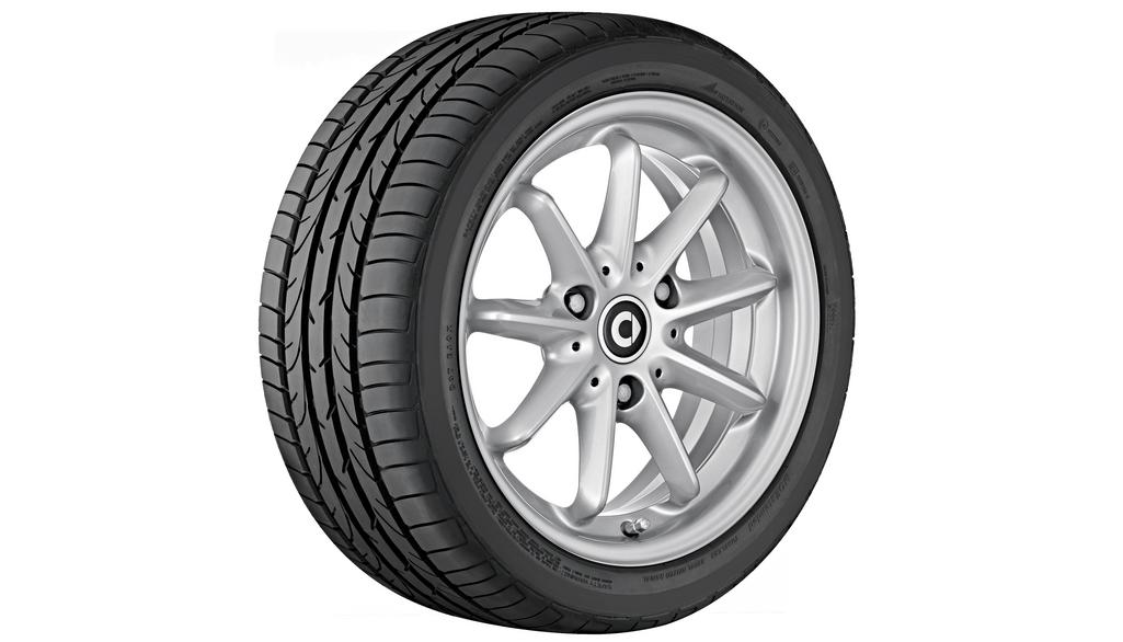 9-Speichen-Leichtmetallrad, Design 2, 38,1 cm (15 Zoll), smart, 155/60 R15/, titansilber, A4514011402CA4L 9-Speichen-Leichtmetallrad, Design 2, 38,1 cm (15 Zoll), smart, 155/60 R15/, titansilber, A4514011402CA4L
