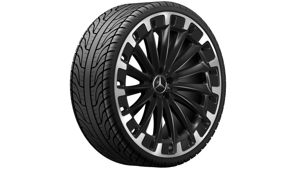 AMG-dubbelspaaksvelg, 55,9 cm (22 inch), gelakt, EQS, 265/35 R22/, zwart, A29440113007X23