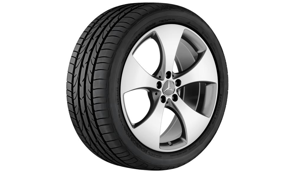 10-spoke wheel, 50.8 cm (20-inch), high-sheen, M-GLE-Class, 265/45 R20/, gray Himalaya, A16640113007X21
