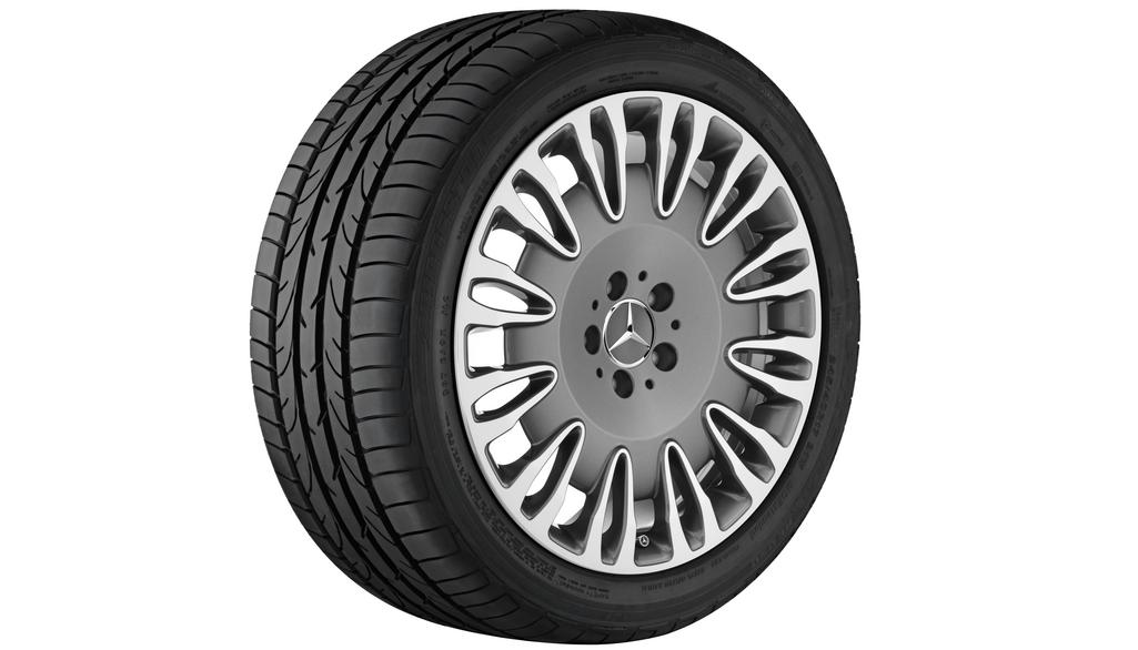 Multi-spoke wheel, 48.3 cm (19-inch), high-sheen, S-Class, 245/45 R19/, gray Himalaya, A22240103027X21