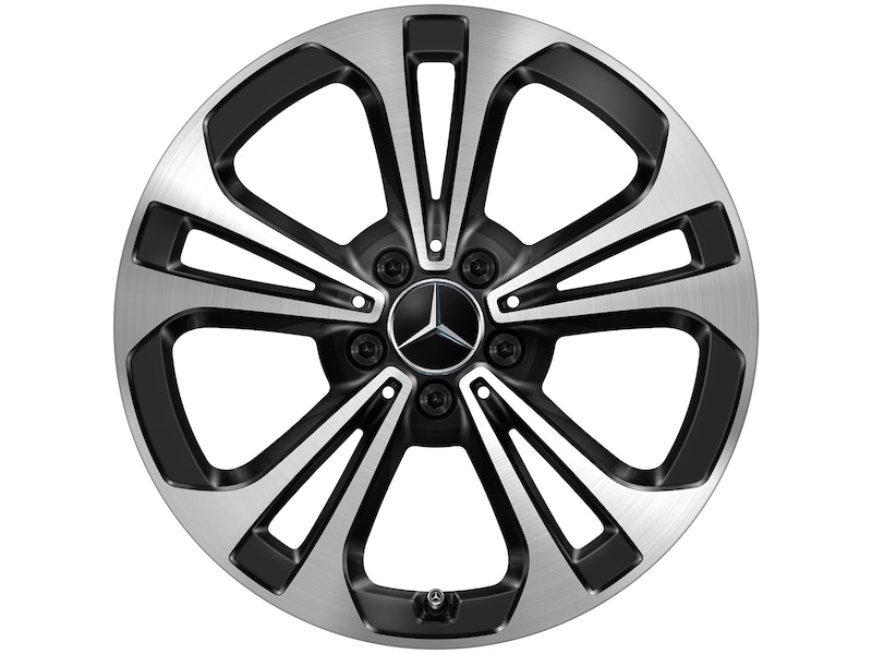 5-Doppelspeichen-Rad Schwarz Glanzgedreht, Goodyear, Eagle F1 Asymmetric 5 MO, 245/40 R18 97Y XL, Sommer, Q4402414101200J2022