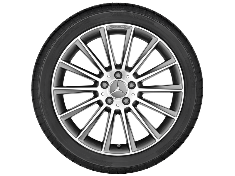 AMG Vielspeichen-Rad, 53,3 cm (21 Zoll), glanzgedreht, GL-GLS/ M-GLE-Klasse, 295/40 R21/, titangrau, A16640132007X21