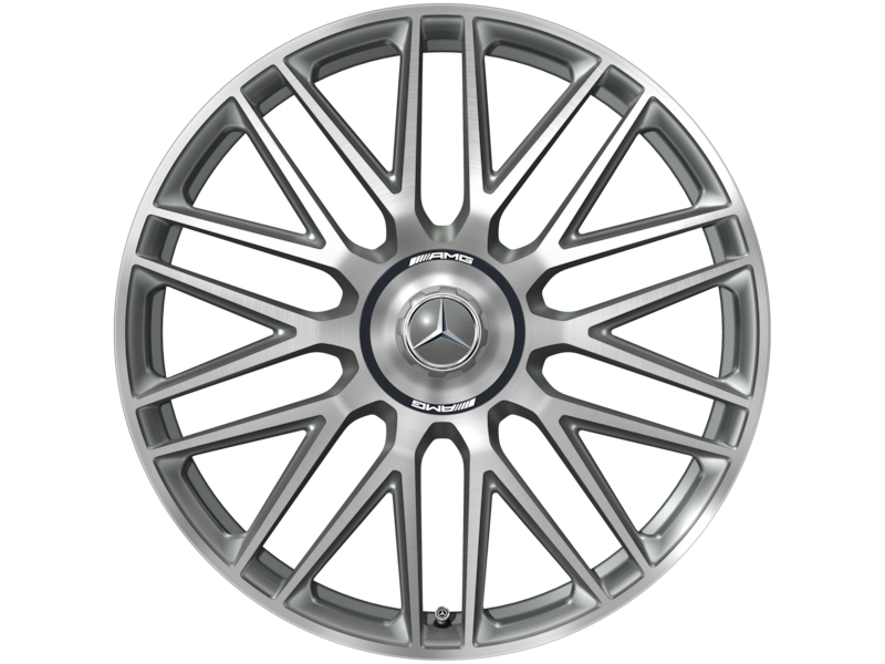 AMG forged wheel in 10-twin-spoke design, 53.3 cm (21-inch), high-sheen, AMG GT, 295/30 R21/, titanium gray, A19240119007X21