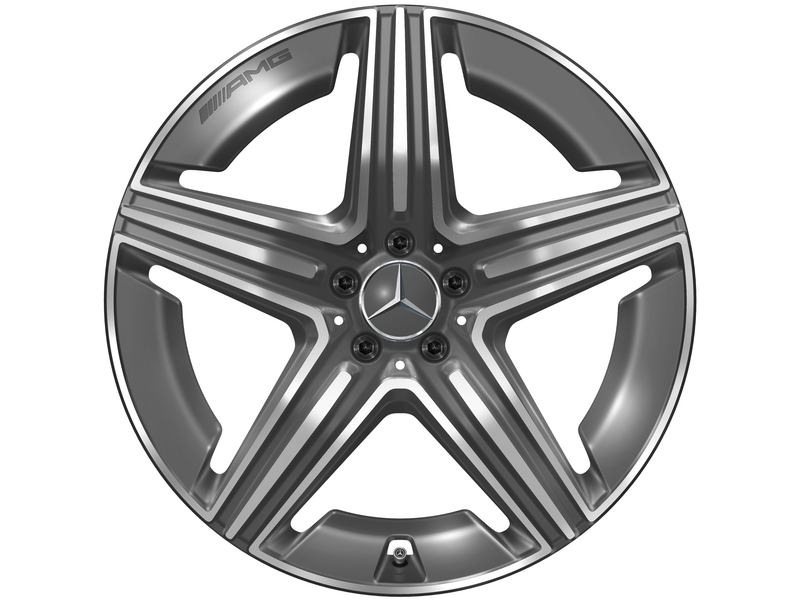 AMG 5-twin-spoke wheel, 53.3 cm (21-inch), high-sheen, GLE, 275/45 R21/, tantalum gray, A16740143017Y51