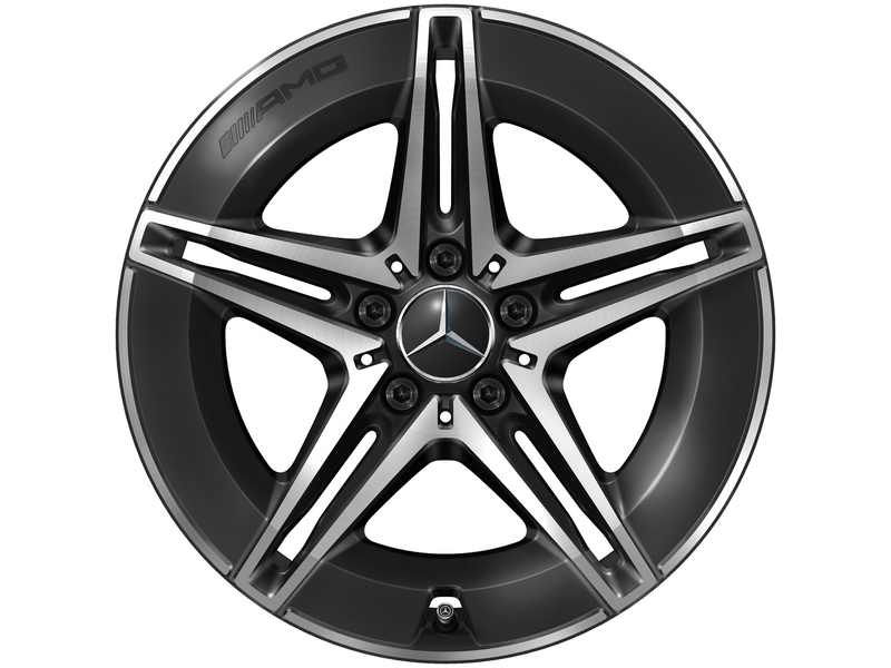 AMG 5-twin-spoke wheel, gloss black, Goodyear, Eagle F1 Asymmetric 5 MO, 225/45 R18 95Y XL, summer, Q440241410150