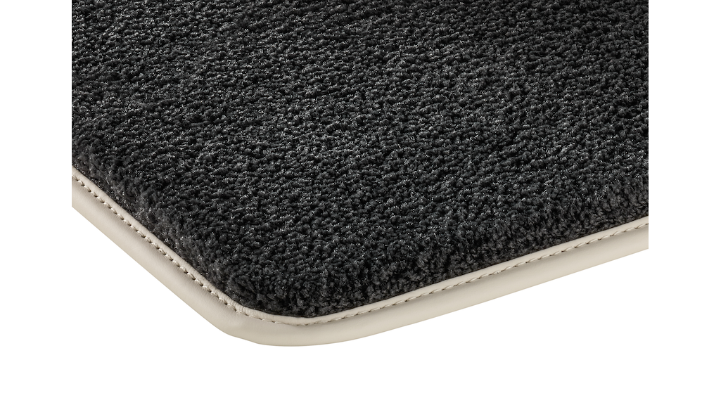 EXCLUSIVE velour mats, rear, 2-piece, G-Class, black, porcelain, A46368049061X43
