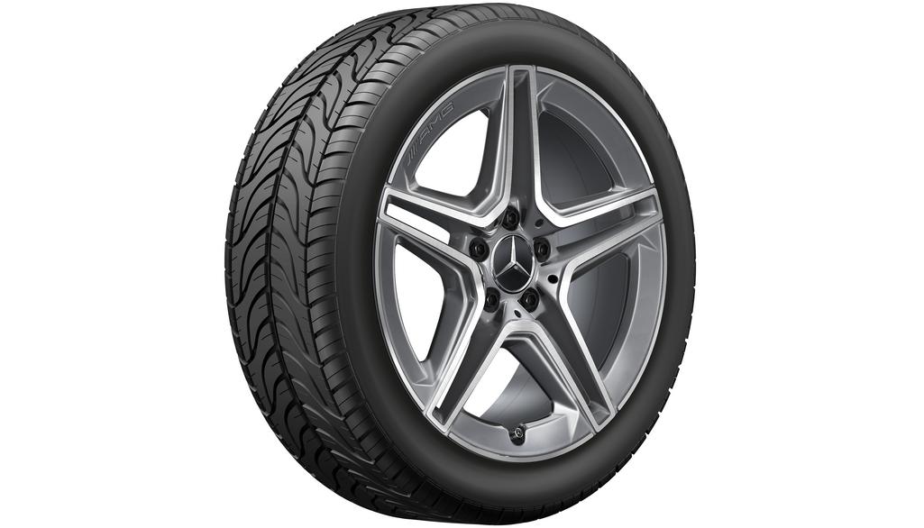 AMG 5-dubbelspaaks velg, 45,7 cm (18 inch), hoogglans, CLA/B-Klasse/A-Klasse, 225/45 R18/, tremolit-metallic, A17740115007X44