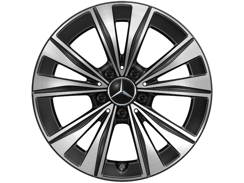 Cerchio a 5 doppie razze, Aero, 43,2 cm (17 pollici), lucido, Classe C, 225/55 R17/, nero, A20640139007X23