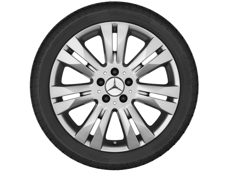 7-twin-spoke wheel, 45.7 cm (18-inch), S-Class/ CL, 255/45 R18/, titanium silver, B66474526