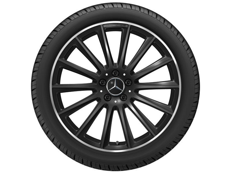 AMG Vielspeichen-Rad, 50,8 cm (20 Zoll), Felgenhorn glanzgedreht, S-Klasse, 255/40 R20/, schwarz, A22340115007X72