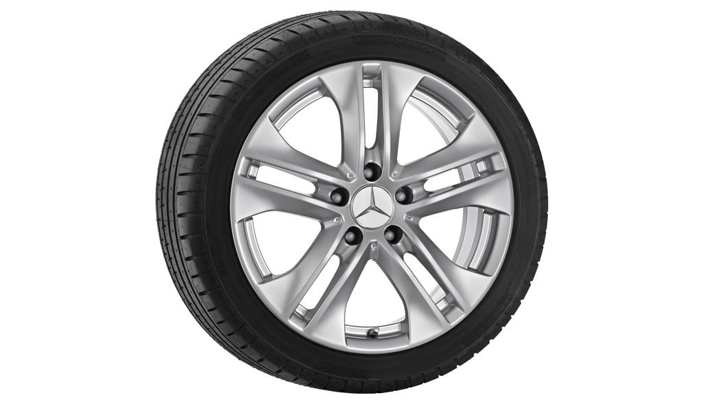 5-twin-spoke wheel titanium silver, Dunlop, SP Winter Sport 4D MO, 245/45 R17 99H XL, Winter, Q44014121006A