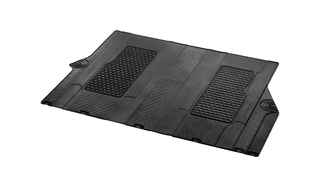 All-weather mats, passenger compartment, guest compartment II, for double and single rail, 1-piece, V-Class/EQV/Vito/eVito, black, A4476809701