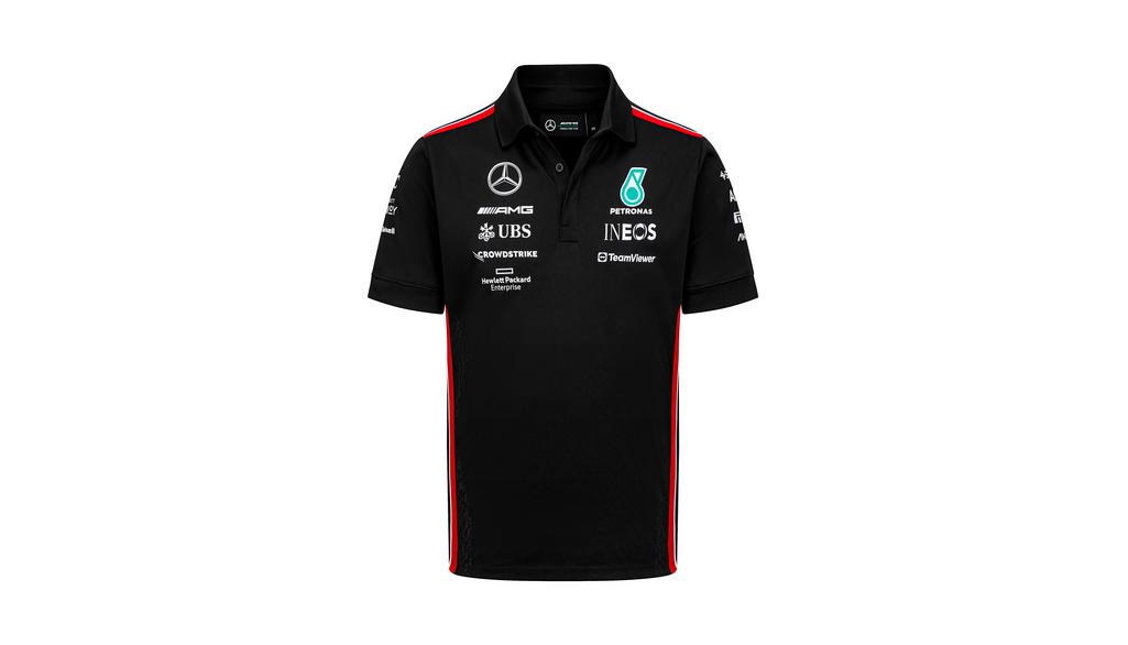 Poloshirt Damen, Team, Mercedes-AMG F1, schwarz, B6799978