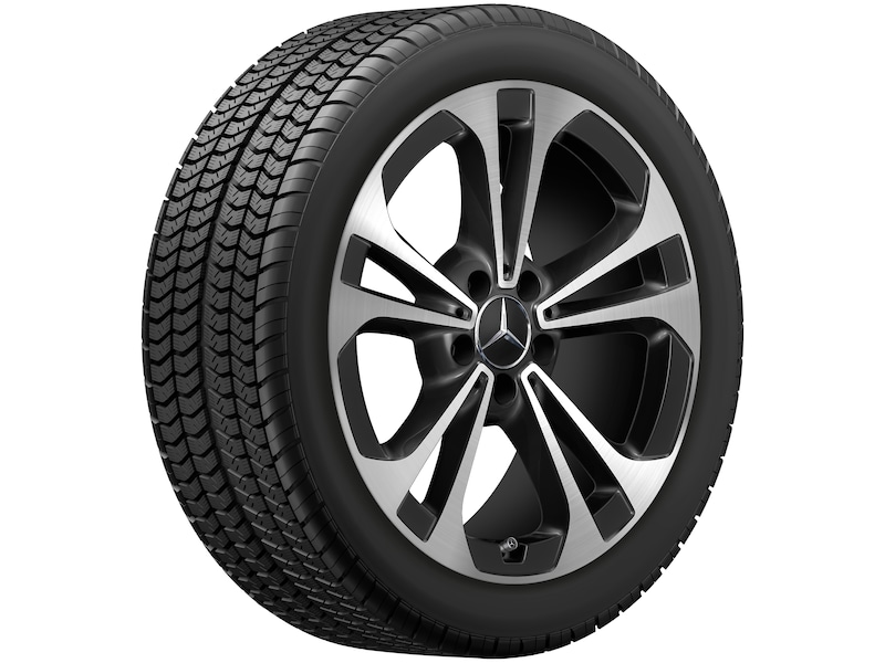 5-Doppelspeichen-Rad Schwarz Glanzgedreht, Goodyear, Eagle F1 Asymmetric 5 MO, 245/40 R18 97Y XL, Sommer, Q4402414101200J2022