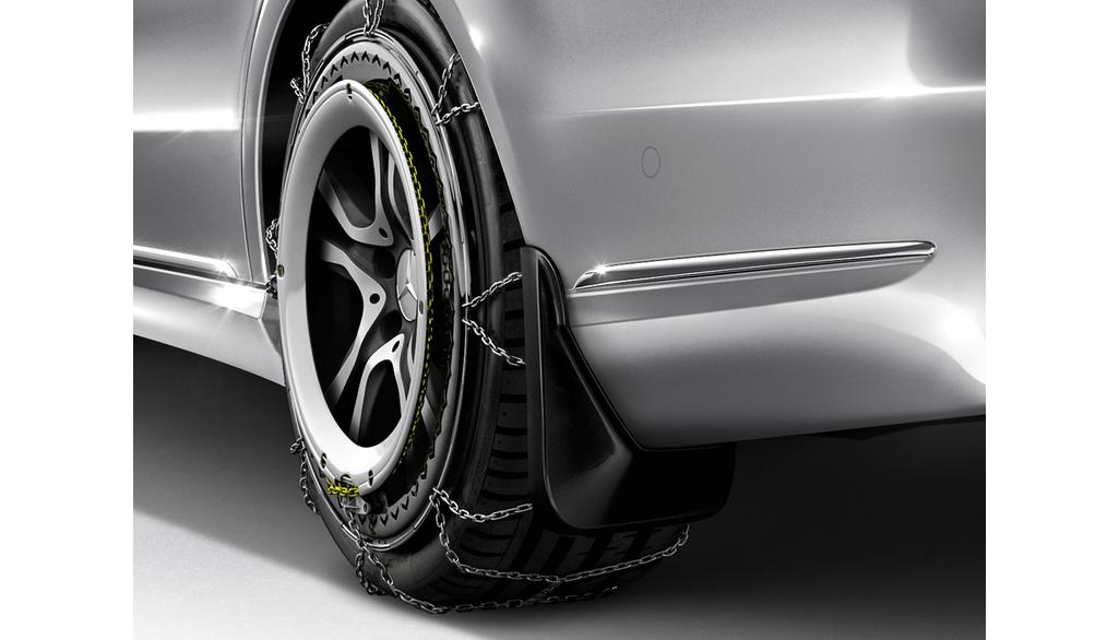 Mud flaps, rear set, E-Class, black, A2138900200