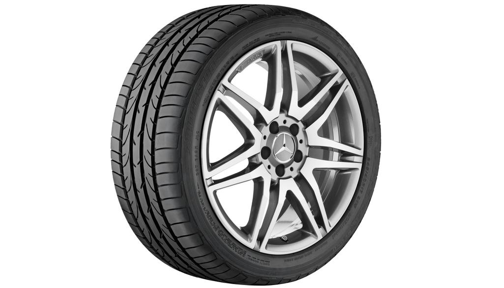 AMG 7-Doppelspeichen-Rad, 48,3 cm (19 Zoll), glanzgedreht, SL/ E-Klasse/ CLS, 275/30 R19/, titangrau, A21240146027X21