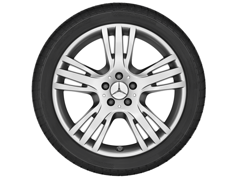 Cerchio a 5 razze triple, 48,3 cm (19 pollici), GLK, 235/50 R19/, argento titanio, A20440111049765