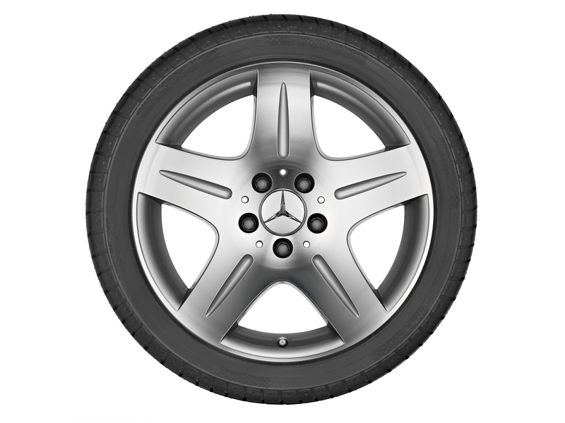 5-spoke wheel, 43.2 cm (17 inch), Viano/ Vito/eVito, 225/55 R17/, brilliant silver, B66560312