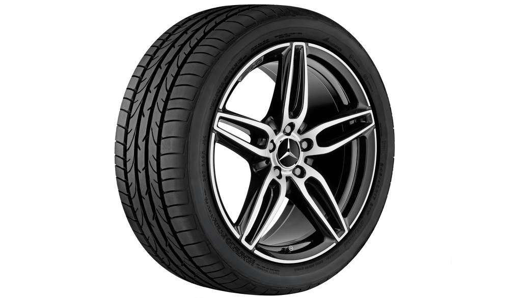 Cerchio AMG a 5 doppie razze, 48,3 cm (19 pollici), lucido, Classe E, 275/35 R19/, nero, A21340121007X23 Cerchio AMG a 5 doppie razze, 48,3 cm (19 pollici), lucido, Classe E, 275/35 R19/, nero, A21340121007X23