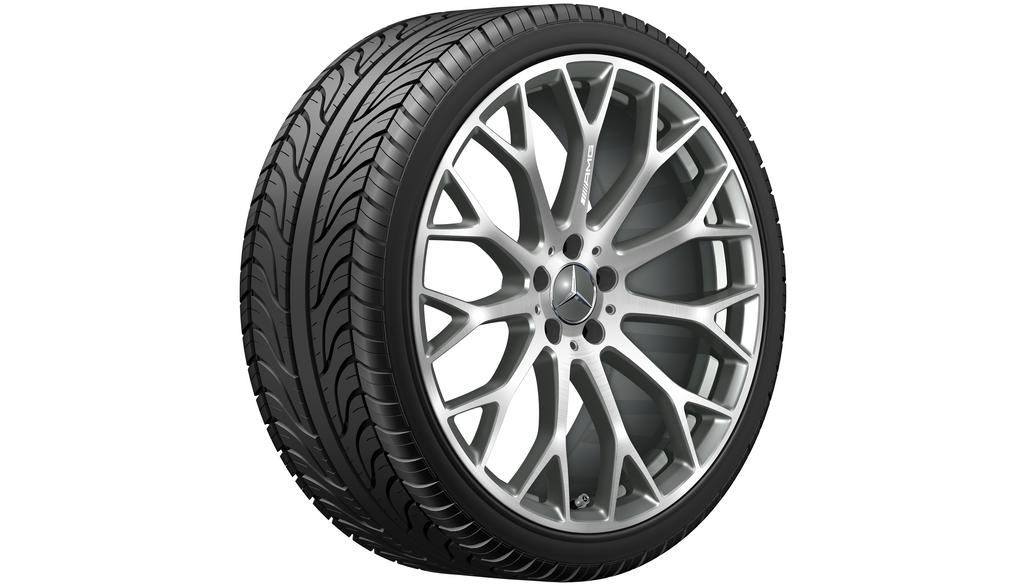 AMG Kreuzspeichen-Rad, 53,3 cm (21 Zoll), glanzgedreht, SL, 305/30 R21/, titangrau, A23240128007X21 AMG Kreuzspeichen-Rad, 53,3 cm (21 Zoll), glanzgedreht, SL, 305/30 R21/, titangrau, A23240128007X21