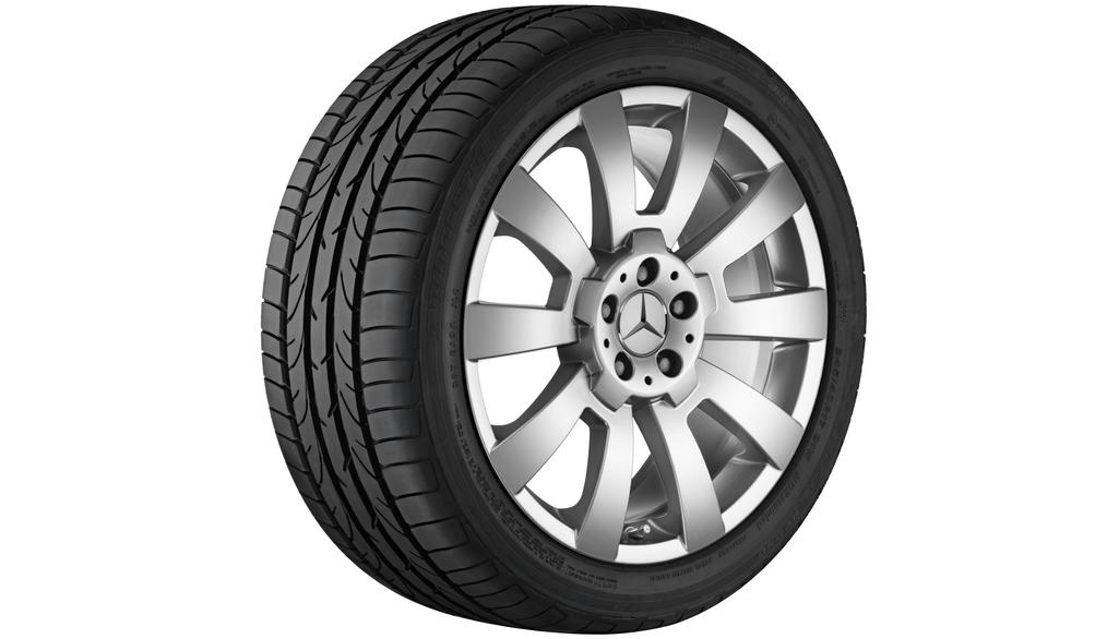 10-Speichen-Rad, 48,3 cm (19 Zoll), GLK, 235/50 R19/, titansilber, A20440115029765