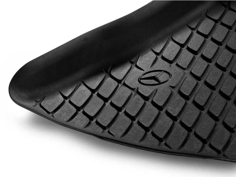 Footwell liner, Dynamic Squares, driver/passenger mat, 2-piece, (e.g. CLA/ B-Class/ A-Class), black, A17768032049051