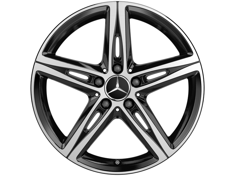 5-Speichen-Rad Glanzgedreht Schwarz, Pirelli, Cinturato P7 MO, 225/45 R18 91W, Sommer, Q440241711580