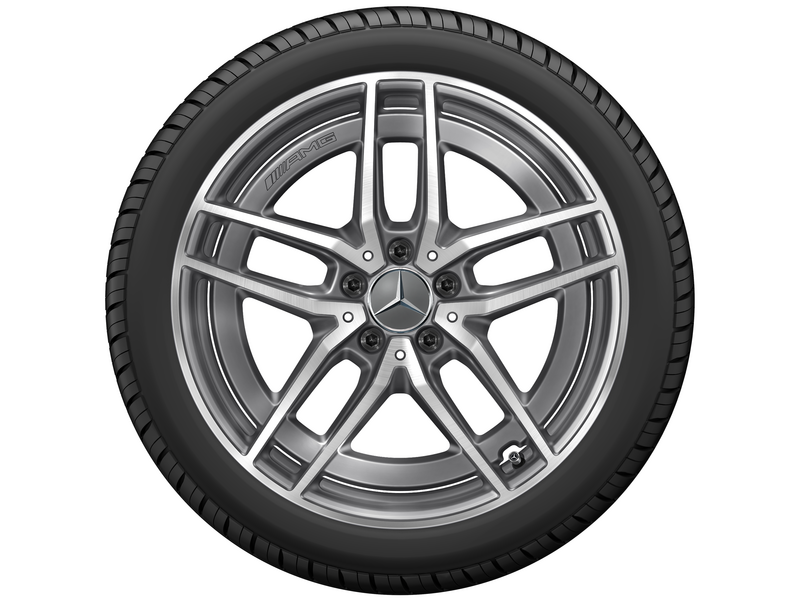 AMG 5-twin-spoke wheel, 48.3 cm (19-inch), high-sheen, E-Class, 245/40 R19/, tantalum gray, A21340168007Y51