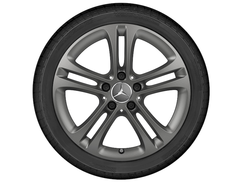 5-twin-spoke wheel, CLA/ B-Class/ A-Class, Michelin, Alpin 5 MO, 205/55 R17/91H, Winter, Q440141510140