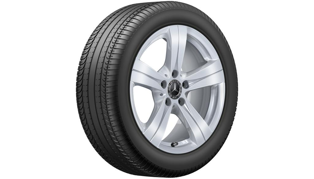 5-Speichen-Rad, 43,2 cm (17 Zoll), C-Klasse, 225/50 R17/, vanadiumsilber, A20640172007X45 5-Speichen-Rad, 43,2 cm (17 Zoll), C-Klasse, 225/50 R17/, vanadiumsilber, A20640172007X45