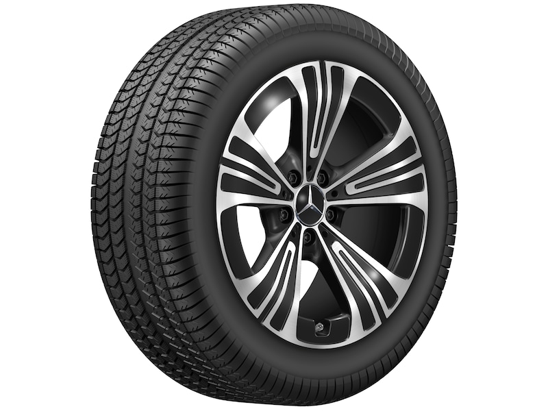 5-Speichen-Rad Schwarz Lackiert Glanzgedreht, Pirelli, Cinturato Winter 2 MO, 225/55 R18 102H XL, Winter, Q440141716050G2