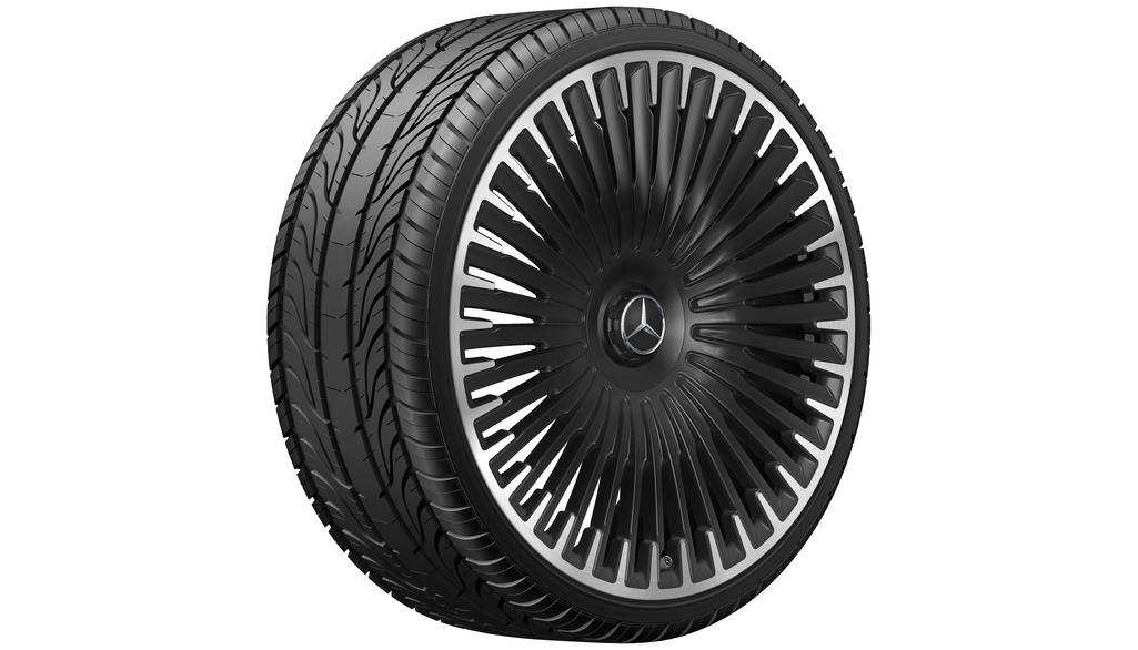 AMG Vielspeichen-Rad, 55,9 cm (22 Zoll), Felgenhorn glanzgedreht, EQS, 275/35 R22/, schwarz matt, A29740118007X71