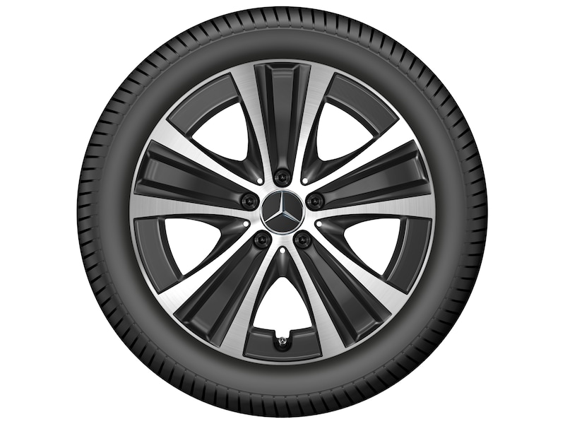 5-spoke wheel, black polished, Pirelli, W SottoZero 3 MO, 275/40 R18 103V XL, winter, Q440141713700